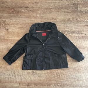 Elle Black Zip-Up Jacket with Pockets